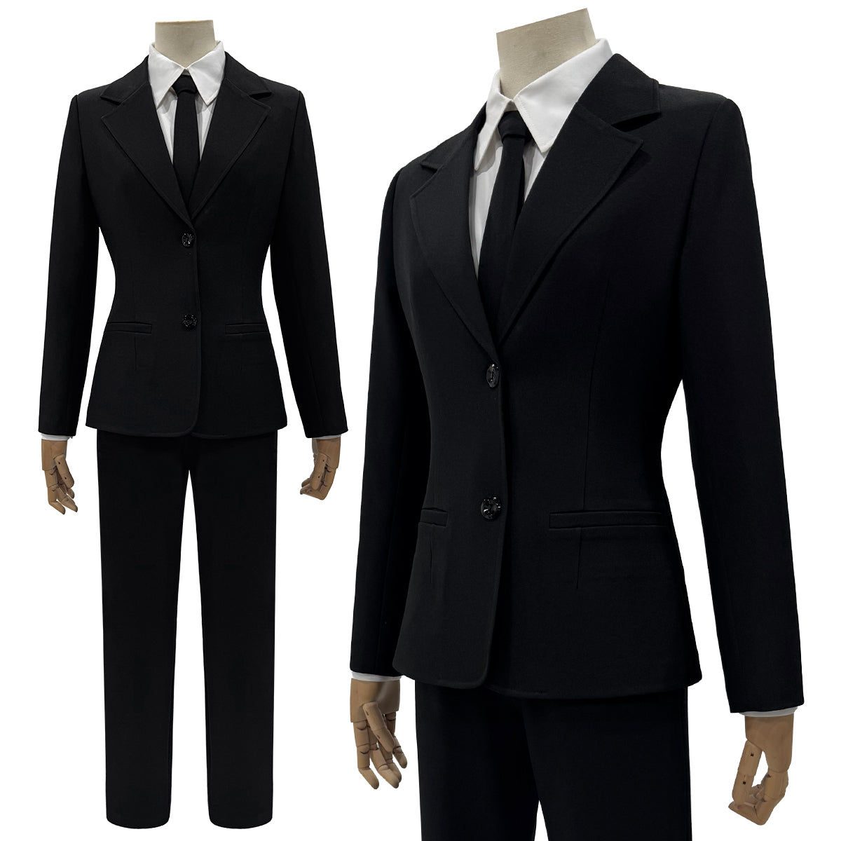 【在庫品】汎用衣装 黒色 汎用スーツ 男性用サイズ 女性用サイズ コスプレ服 ハロウィン仮装 衣装 セット クリスマス イベント  アニメ 演出服