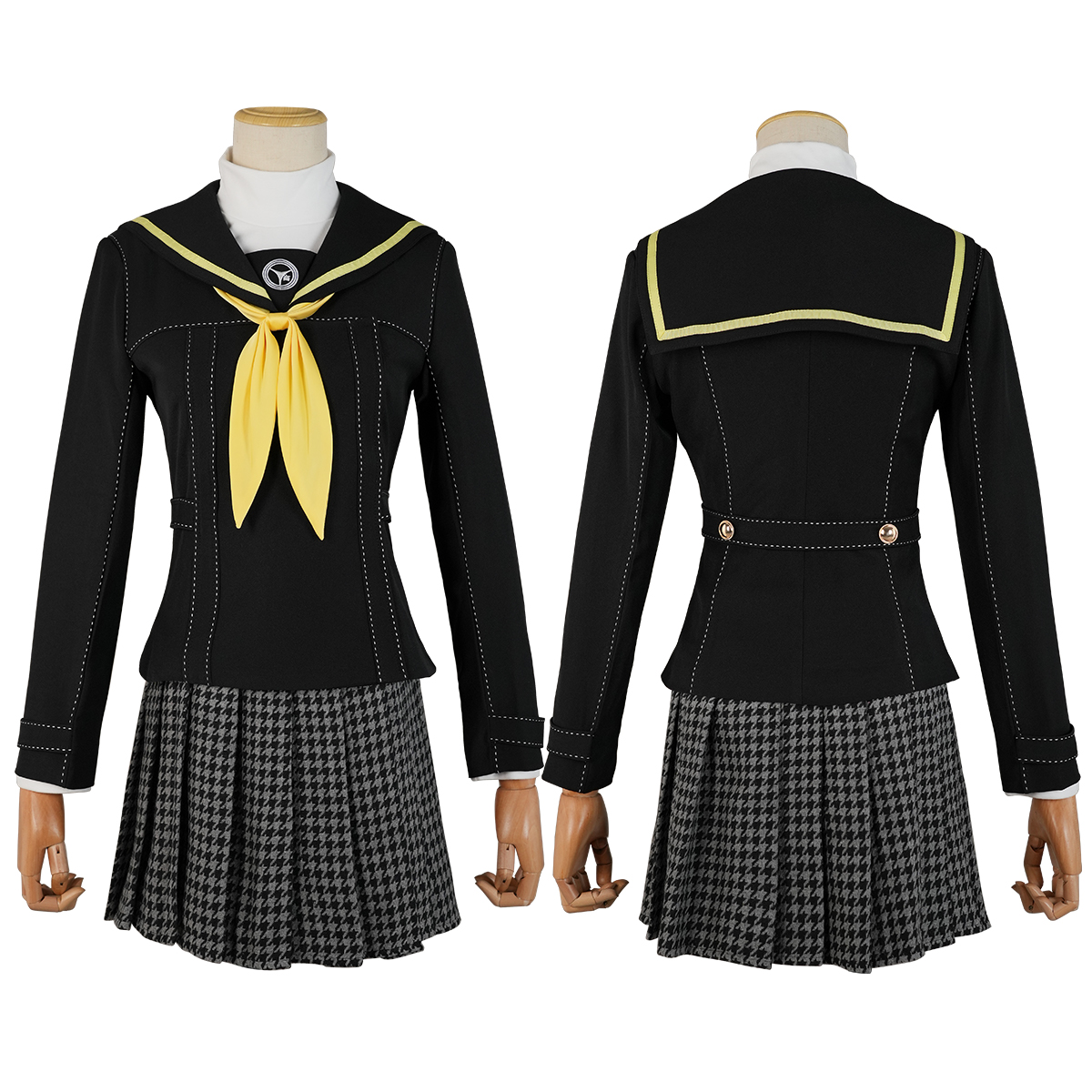 【在庫品】HOLOUN ペルソナ4 P4 八十神高等学校 久慈川理世 学生制服 刺繡スタイル コスプレ衣装 コスチューム 変身 仮装 クリスマス 祝日贈り物 ハロウィン適用 