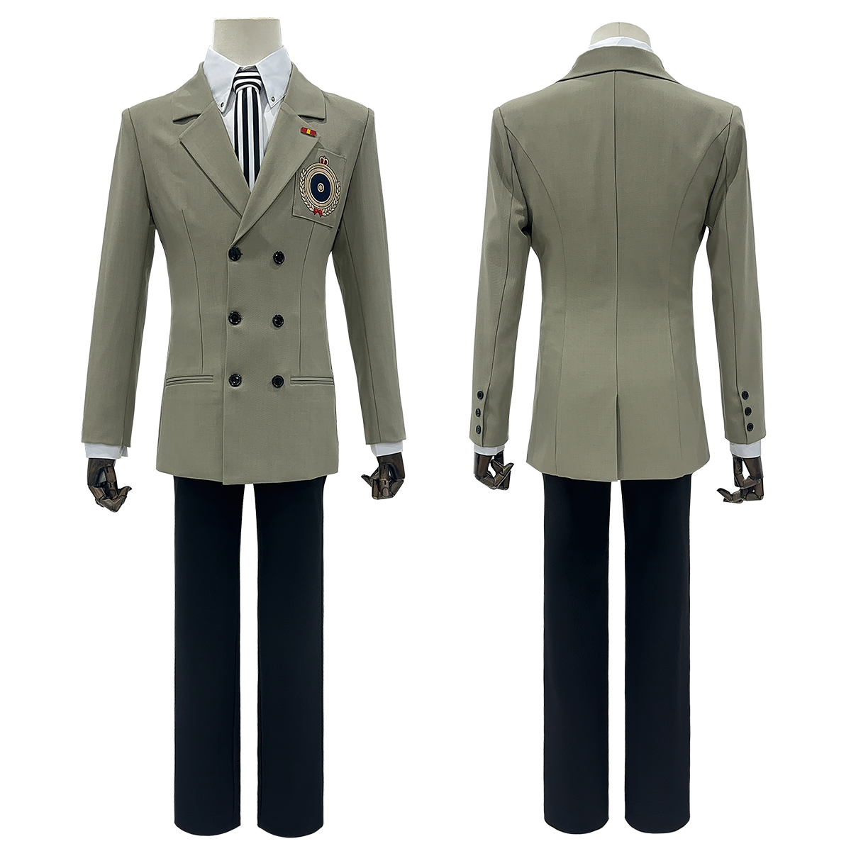 【在庫品】HOLOUN ペルソナ5 P5 明智吾郎 学生制服 刺繡スタイル コスプレ衣装 コスチューム 変身 仮装 クリスマス 祝日贈り物 ハロウィン適用 