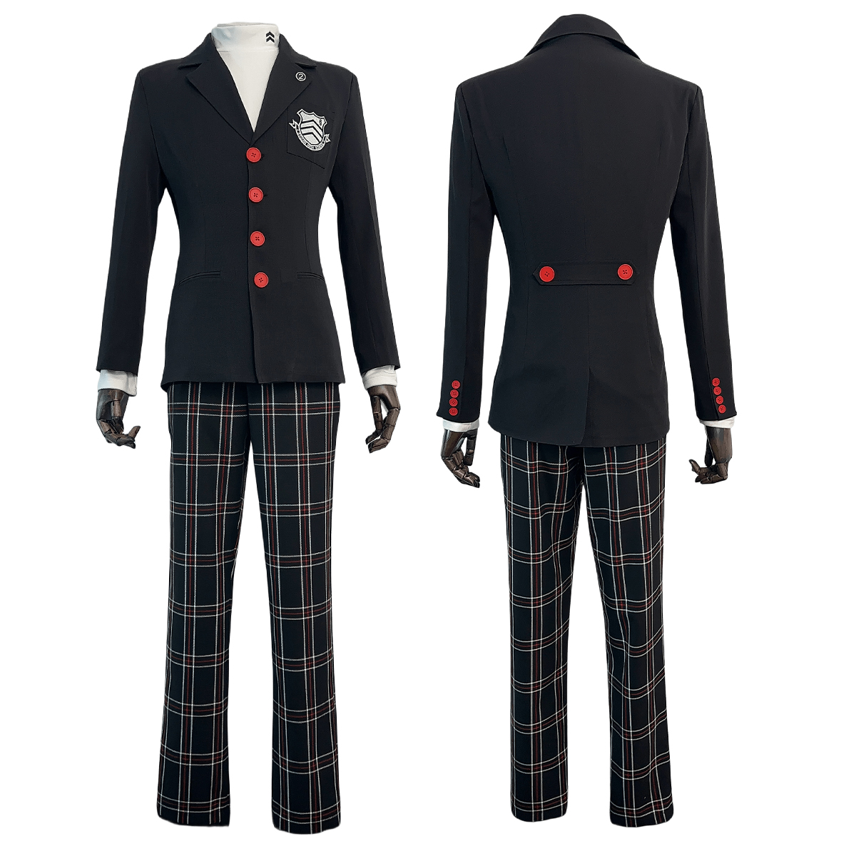 【在庫品】HOLOUN ペルソナ5 P5 秀尽学園高校 雨宮蓮 学生制服 刺繡スタイル コスプレ衣装 コスチューム 変身 仮装 クリスマス 祝日贈り物 ハロウィン適用 
