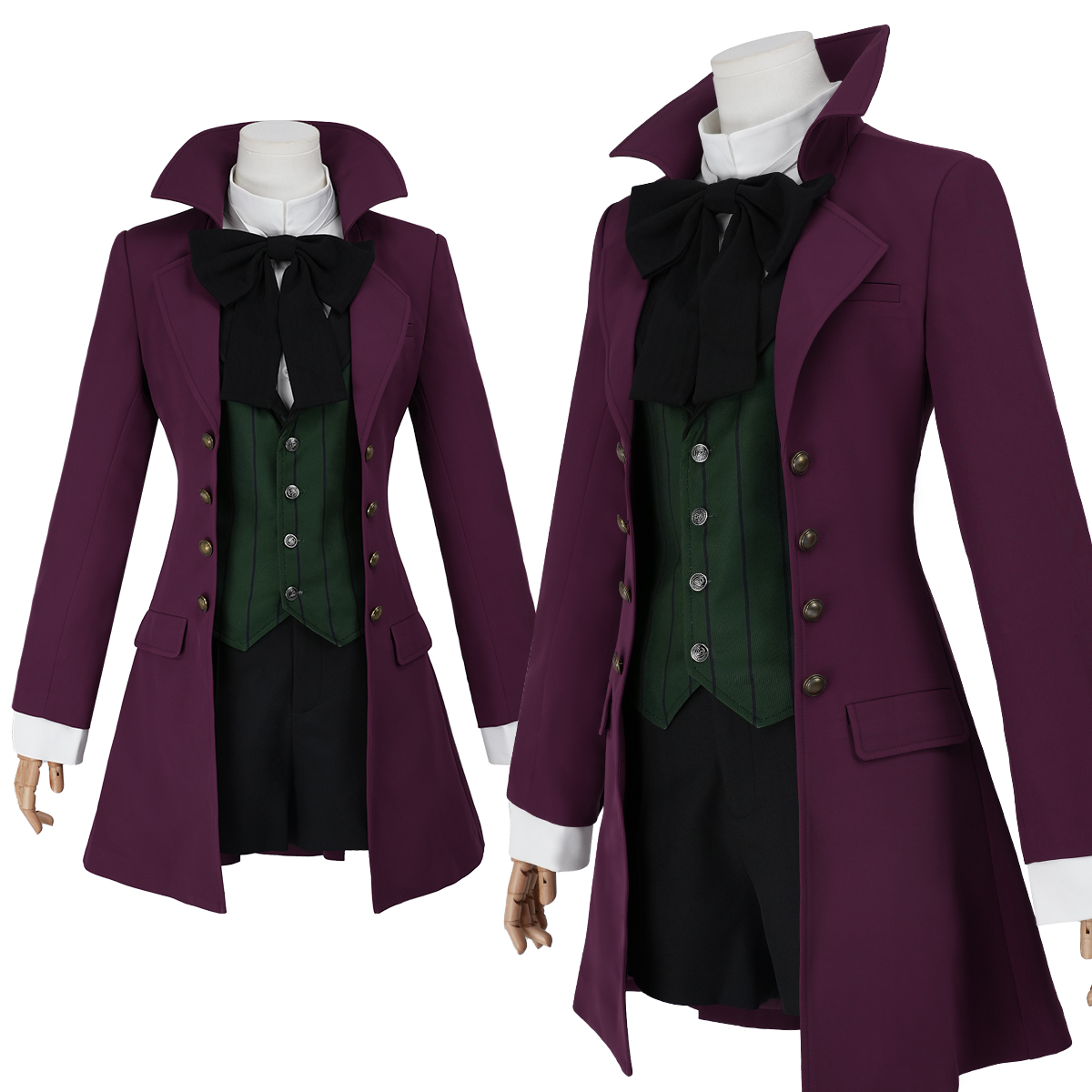 【新着商品】HOLOUN 黒の執事 アロイス・トランシーのコスプレ衣装 私服 日常着 貴族風 コスチューム 変身 仮装 クリスマス 祝日贈り物 ハロウィン適用 