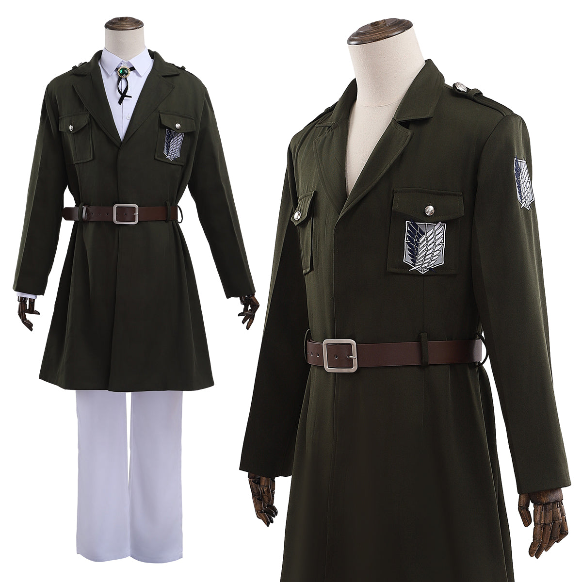 【在庫品】進撃のジャイアント 巨人 調査兵団 軍服 自由の翼 コート エレン ミカサ アルミン リヴァイコスプレ衣装  cosplay ハロウィン 変装 仮装 コスプレ演出服 コスチューム 舞台装 クリスマス 祝日贈り物