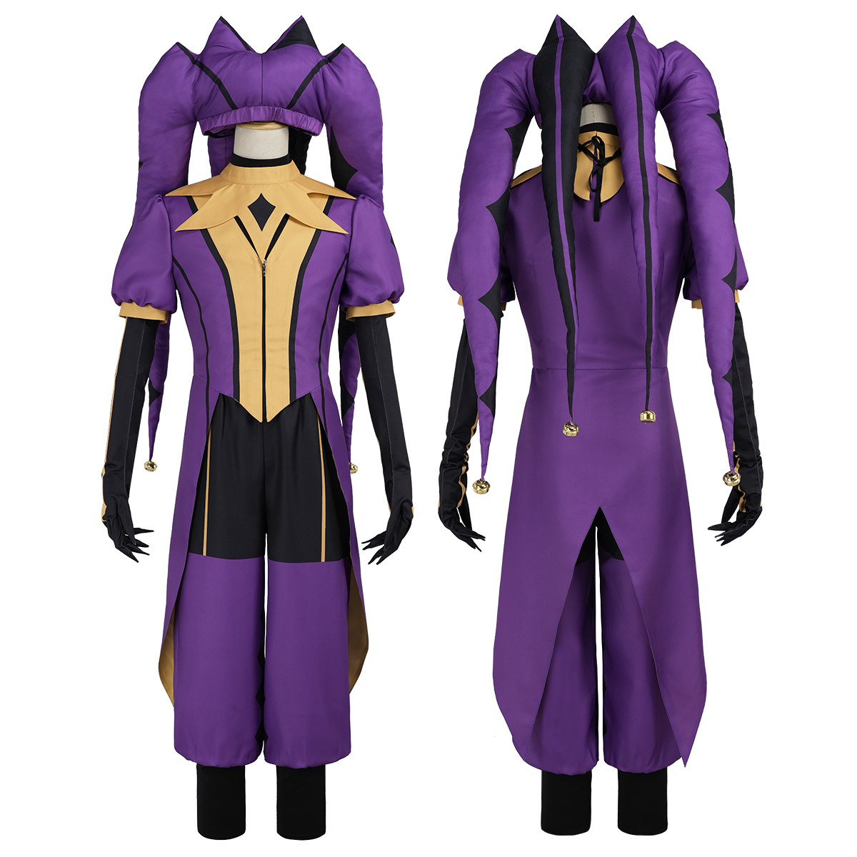 【在庫品】HOLOUN ザ・フリーク・サーカスFreakCircus ジェスターJesterのコスプレ服 ハロウィン仮装 ゲームコスプレ衣装 セット クリスマス イベント  ゲーム仮装 アニメ 演出服
