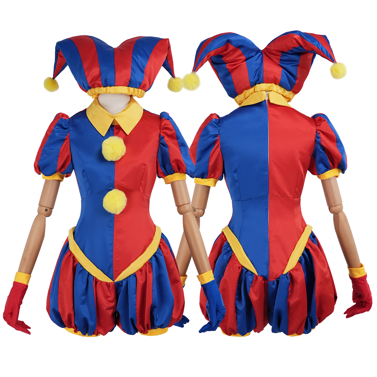【新着商品】HOLOUN デジタルAmazing・サーカス ピエロ ポムニPomniのコスプレ服 ハロウィン仮装 ゲームコスプレ衣装 セット クリスマス イベント  ゲーム仮装 アニメ 演出服