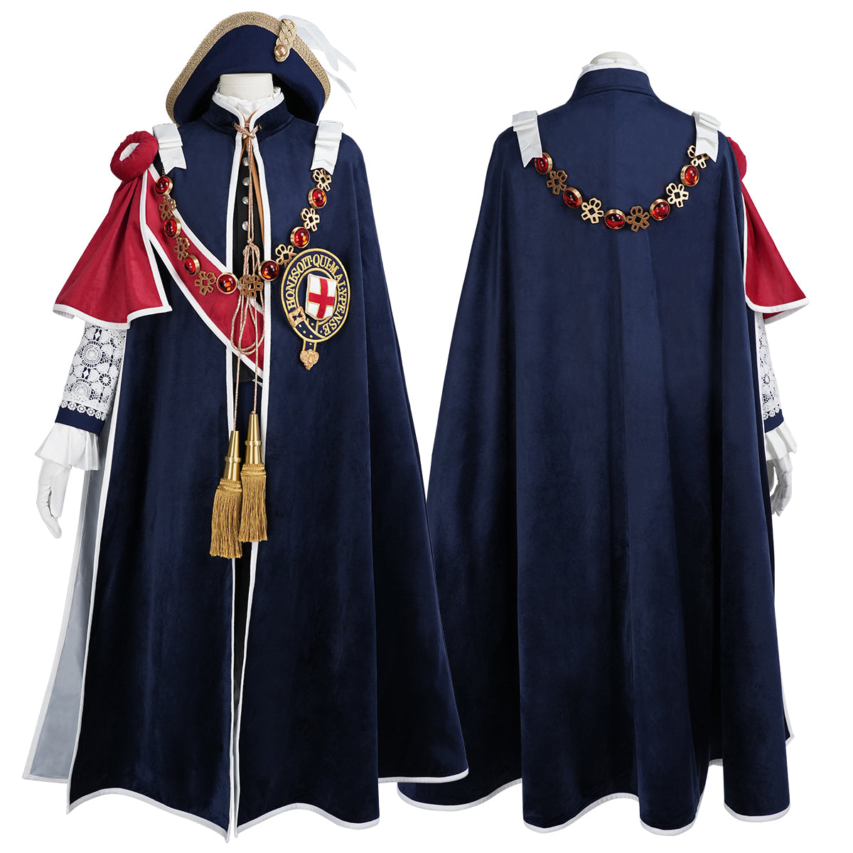 【新着商品】HOLOUN 黒の執事 叙勲式時 シエル 帽子付き ハロウィン仮装 豪華衣装セット コスプレ衣装 クリスマス イベント アニメ 演出服