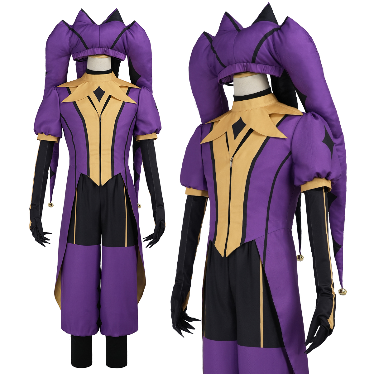 【在庫品】HOLOUN ザ・フリーク・サーカスFreakCircus ジェスターJesterのコスプレ服 ハロウィン仮装 ゲームコスプレ衣装 セット クリスマス イベント  ゲーム仮装 アニメ 演出服