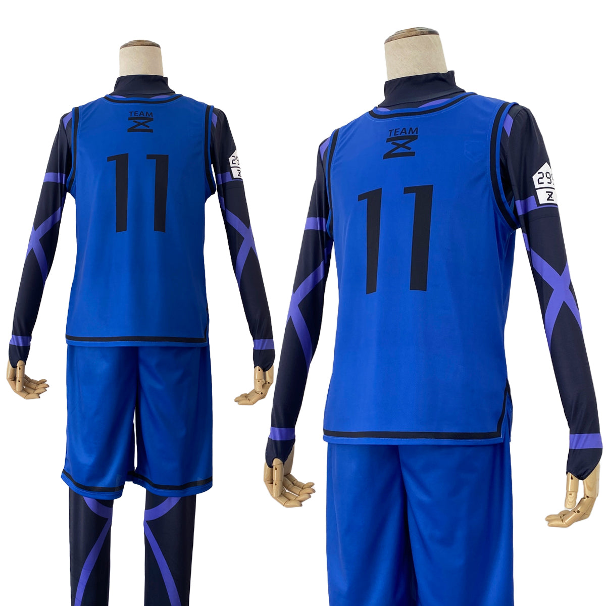 【在庫品】【一部再入荷中】HOLOUN ブルLock チームZ練習服 11番潔世一 上下4点セット クリスマス コスプレ衣装 ハロウィン適用