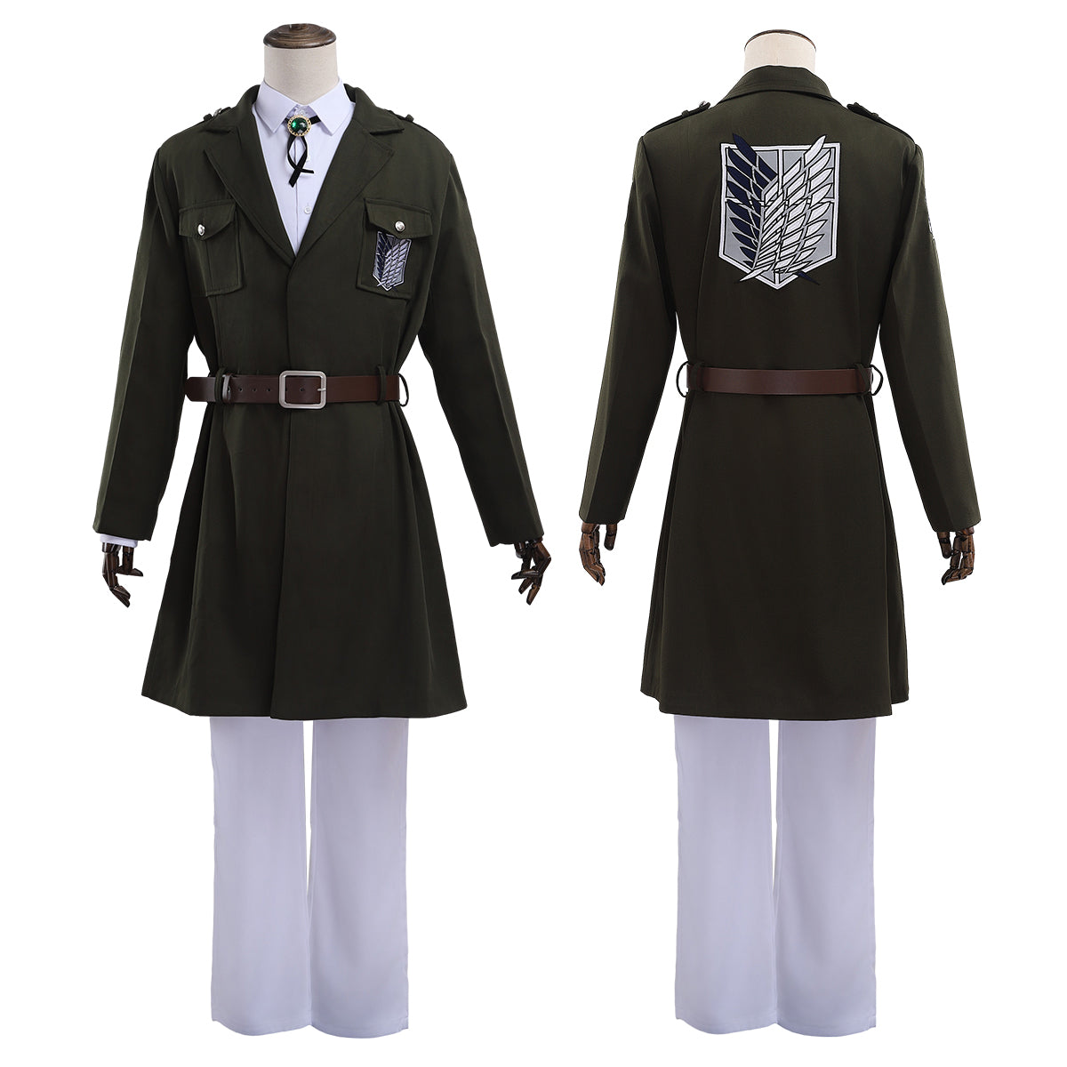 【在庫品】進撃のジャイアント 巨人 調査兵団 軍服 自由の翼 コート エレン ミカサ アルミン リヴァイコスプレ衣装  cosplay ハロウィン 変装 仮装 コスプレ演出服 コスチューム 舞台装 クリスマス 祝日贈り物