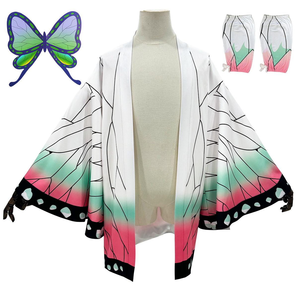 【在庫品】HOLOUN 鬼殺シリーズ KimetsU 鬼殺隊 虫柱 胡蝶しのぶ 羽織 紫の隊服 コスプレ衣装 ハロウィン適用 