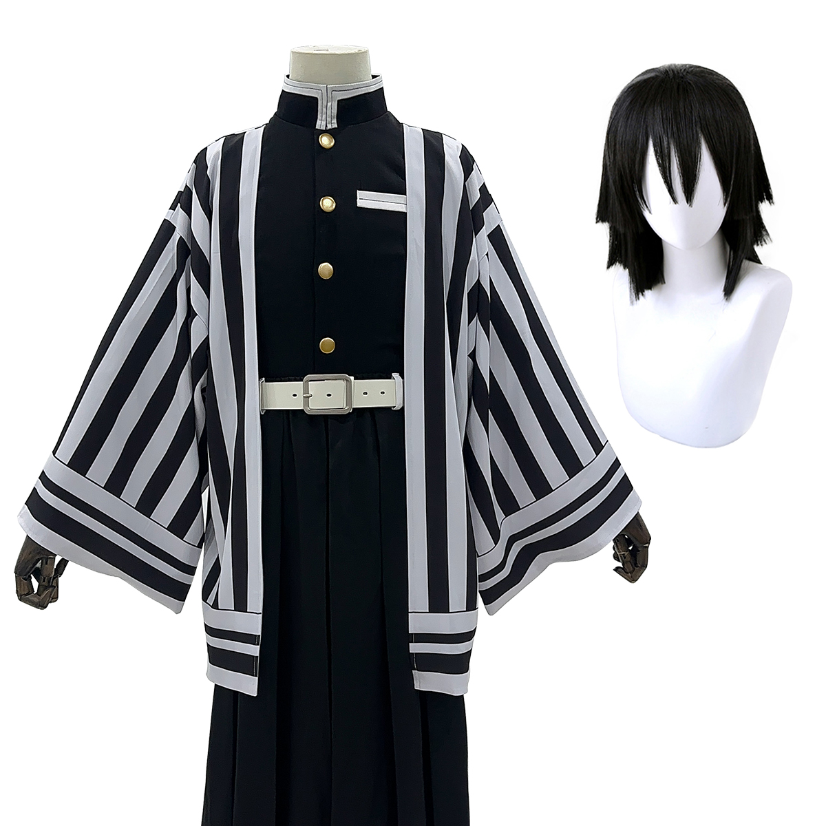 【在庫品】HOLOUN 鬼殺シリーズ KimetsU 鬼殺隊 蛇柱 伊黒小芭内 羽織 コスプレ衣装 ハロウィン適用 