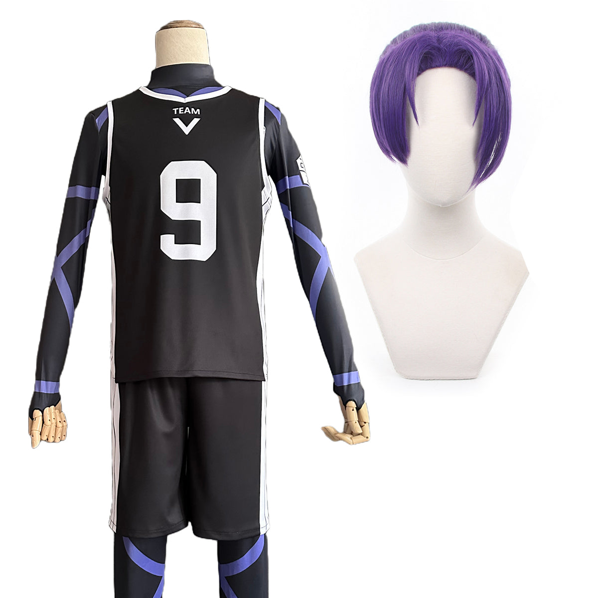 【在庫品】【一部再入荷中】HOLOUN ブルLock チームV練習服 9番御影玲王 上下4点セット クリスマス コスプレ衣装 ハロウィン適用