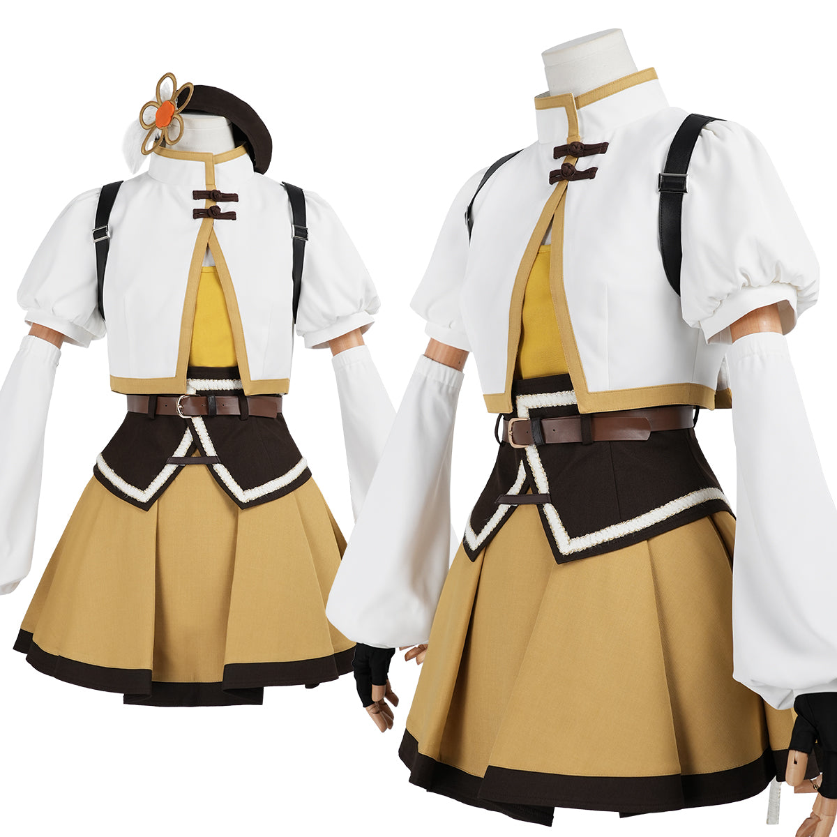 【新着商品】HOLOUN 魔法まどか  廻天 劇場版 巴マミ 変身 戦闘服 豪華衣装セット cosplay コスプレ衣装 コスチューム クリスマス ハロウィン適用 パーティー 贈り物