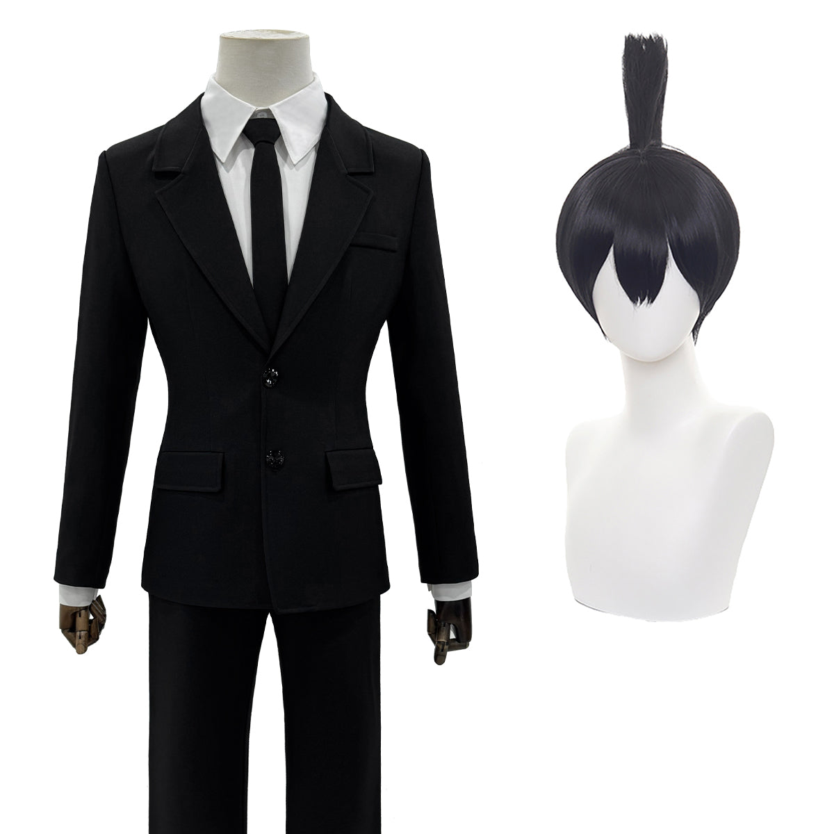 【在庫品】チェンソーマン 制服スーツ 早川アキ 電次 デンジ ウィッグ付き コスプレ服 ハロウィン仮装 衣装 セット クリスマス イベント  アニメ 演出服