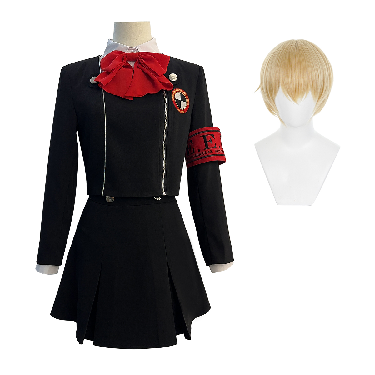 【在庫品】HOLOUN ペルソナ3 P3私立月光館学園 アイギス 学生制服 コスプレ衣装 コスチューム 変身 仮装 クリスマス 祝日贈り物 ハロウィン適用 