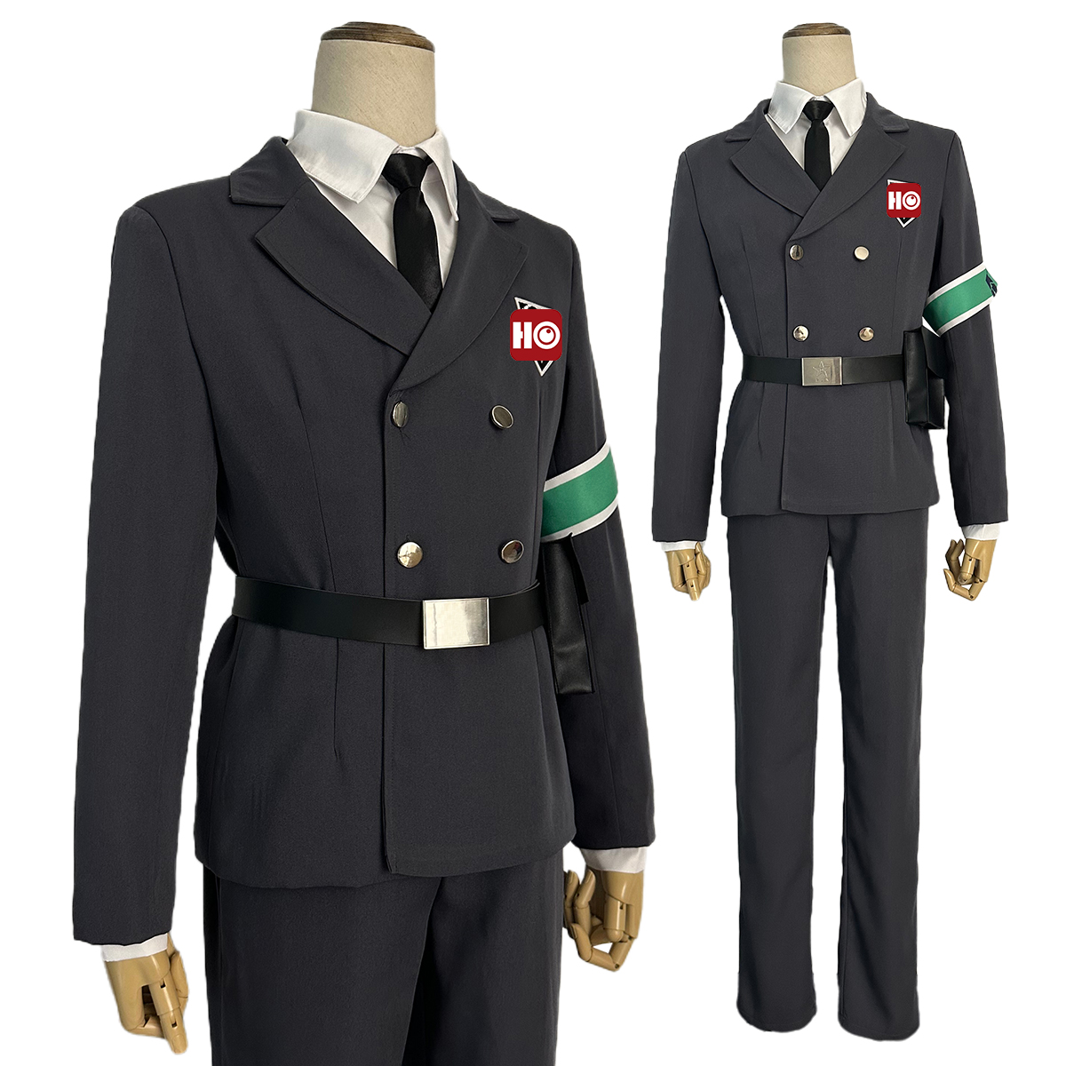 【在庫品】HOLOUN ブルLock 看守制服 警備服 8点バッジ付き クリスマス コスプレ衣装 ハロウィン適用 