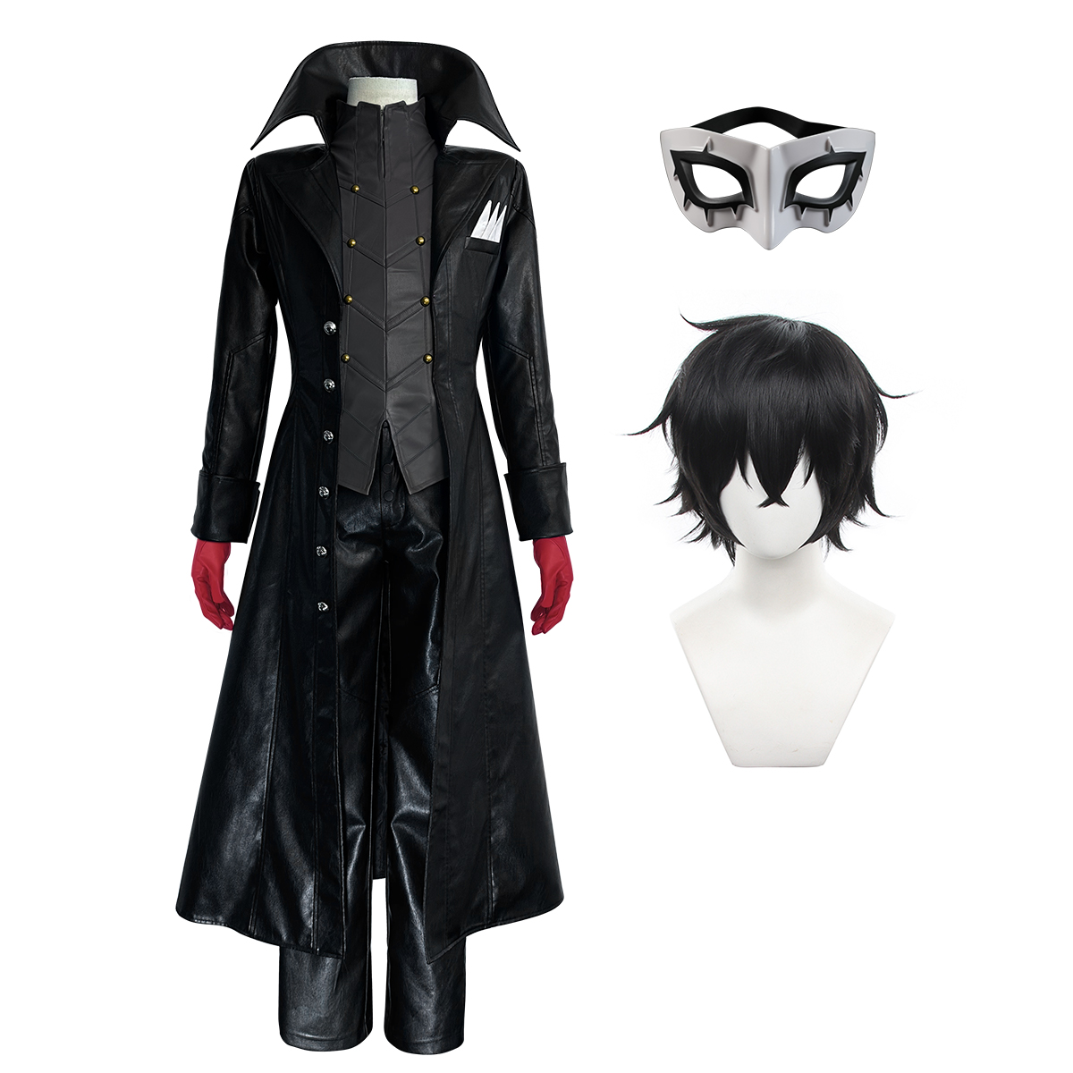 【在庫品】HOLOUN ペルソナ5 P5 JOKER 雨宮蓮 怪盗服 マスク付き コスプレ衣装 コスチューム 変身 仮装 クリスマス 祝日贈り物 ハロウィン適用 