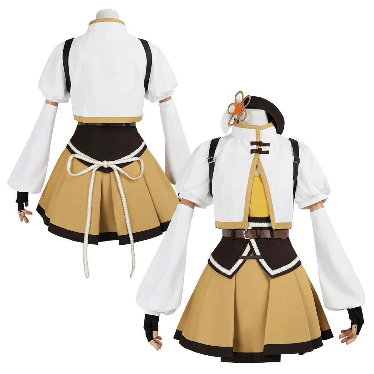 【新着商品】HOLOUN 魔法まどか  廻天 劇場版 巴マミ 変身 戦闘服 豪華衣装セット cosplay コスプレ衣装 コスチューム クリスマス ハロウィン適用 パーティー 贈り物