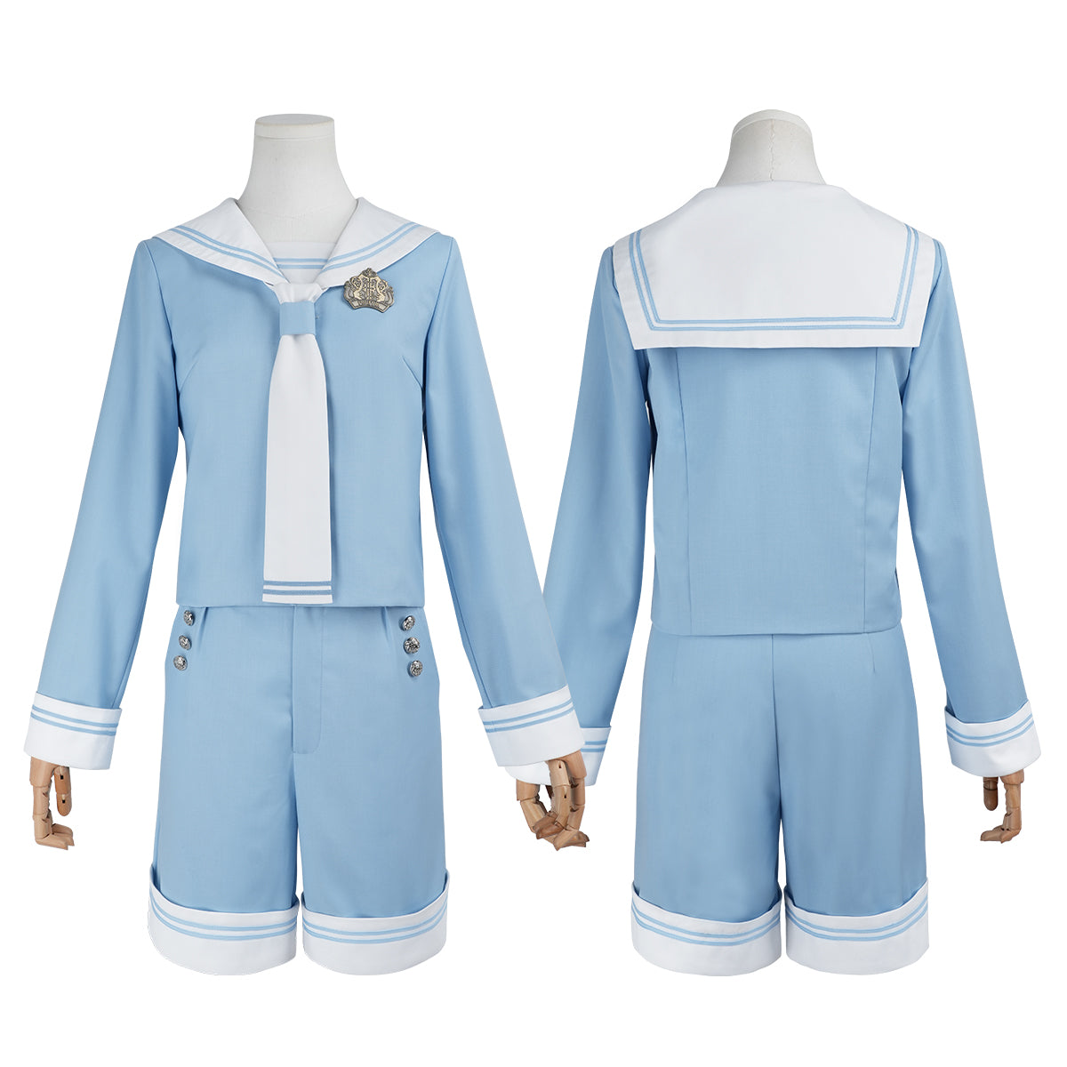 【新着商品】HOLOUN 黒の執事 シエル 幼少期 水色セーラースーツ 帽子付き ハロウィン仮装 ゲームコスプレ衣装 セット クリスマス イベント アニメ 演出服