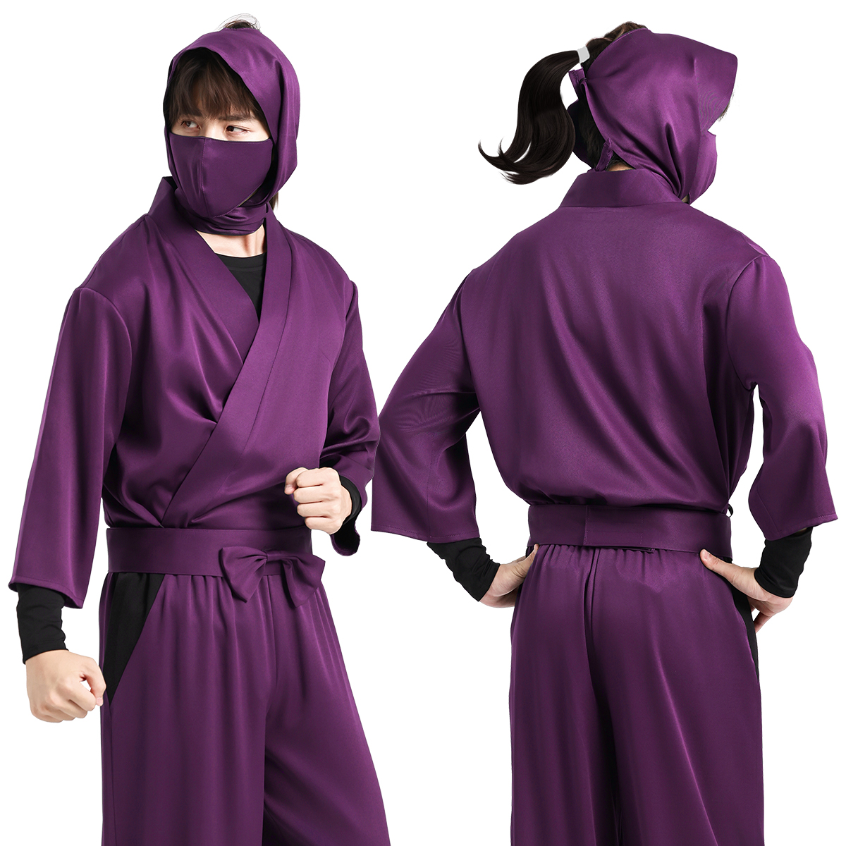 【在庫品】HOLOUN 忍たま Nintama 忍者 忍術学園 6年生の制服セット コスプレ衣装 ハロウィン適用 