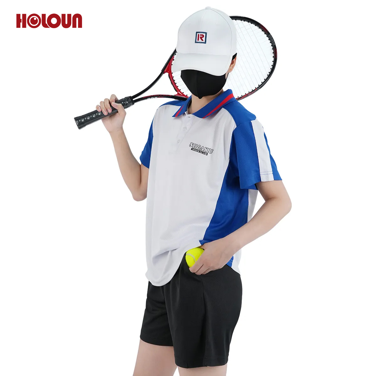 【在庫品】HOLOUN テニス王子様 青春学院ユニフォーム 越前リョーマ 半袖 帽子付きコスプレ衣装 コスチューム 変身 仮装 クリスマス 祝日贈り物 ハロウィン適用 