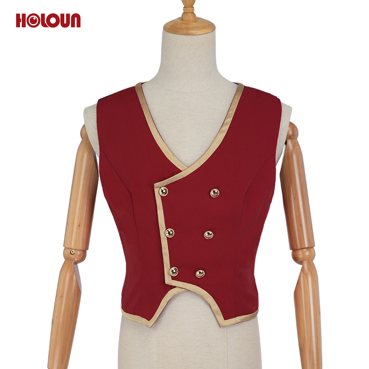 【在庫品】HOLOUN ツイステ Twisted スカラビア寮 制服のベスト 3点 コスプレ衣装 ハロウィン適用 