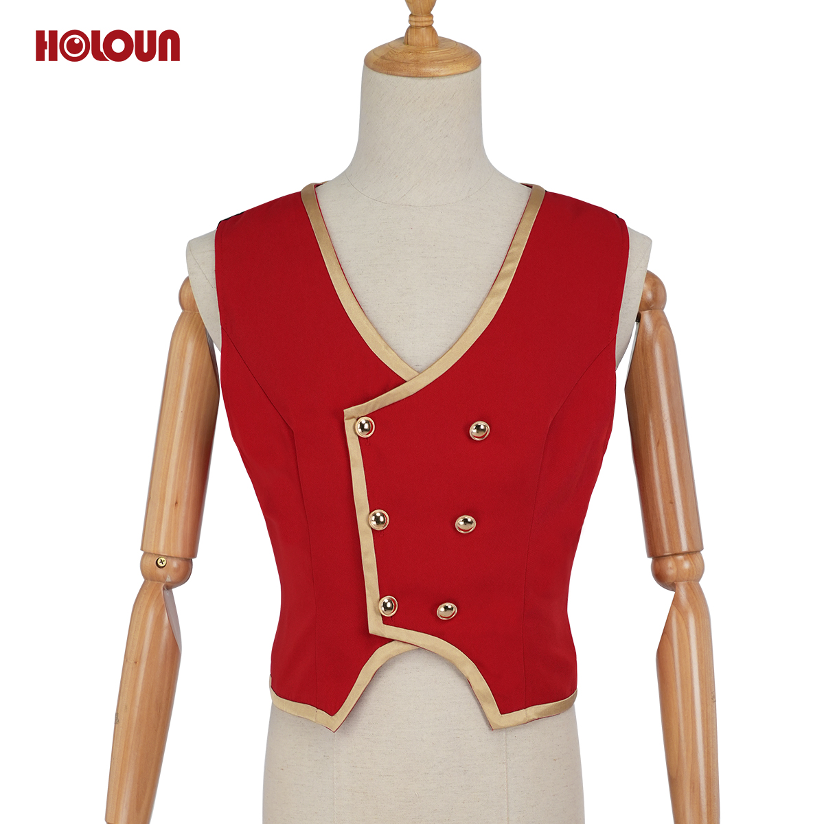 【在庫品】HOLOUN ツイステ Twisted ハーツラビュル寮 制服のベスト 3点 コスプレ衣装 ハロウィン適用 