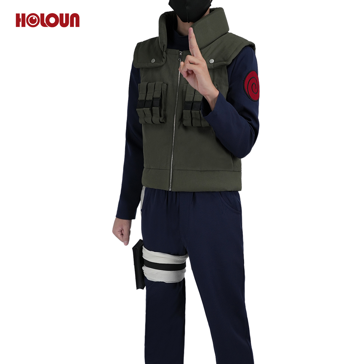 【在庫品】HOLOUN なると naルto 忍び疾風伝 忍者 はたけカカシのコスプレ服 上忍衣装セット コスプレ衣装 ハロウィン適用 