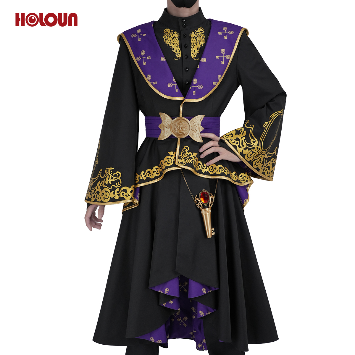 【在庫品】HOLOUN ツイステ Twisted 式典服 7色宝石付き 鍵付き 全員適用 ハーツラビュル寮 サバナクロー寮 オクタヴィネル寮 スカラビア寮 ポムフィオーレ寮 イグニハイド寮 ディアソムニア寮 コスプレ衣装 ハロウィン適用 