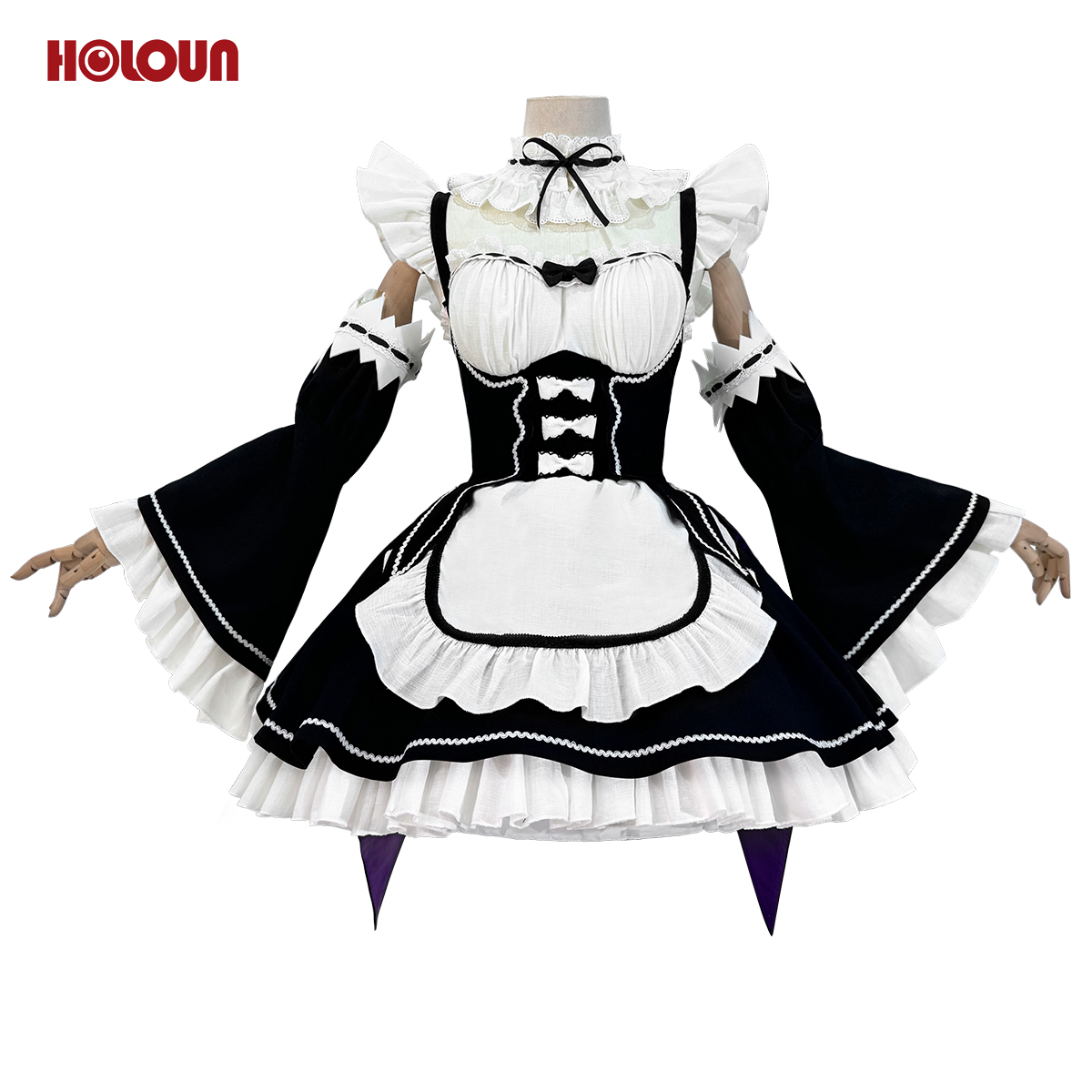 【在庫品】HOLOUN 異世界の生活 レム メイド服 コスプレ衣装 コスチューム 変身 仮装 クリスマス 祝日贈り物 ハロウィン適用 