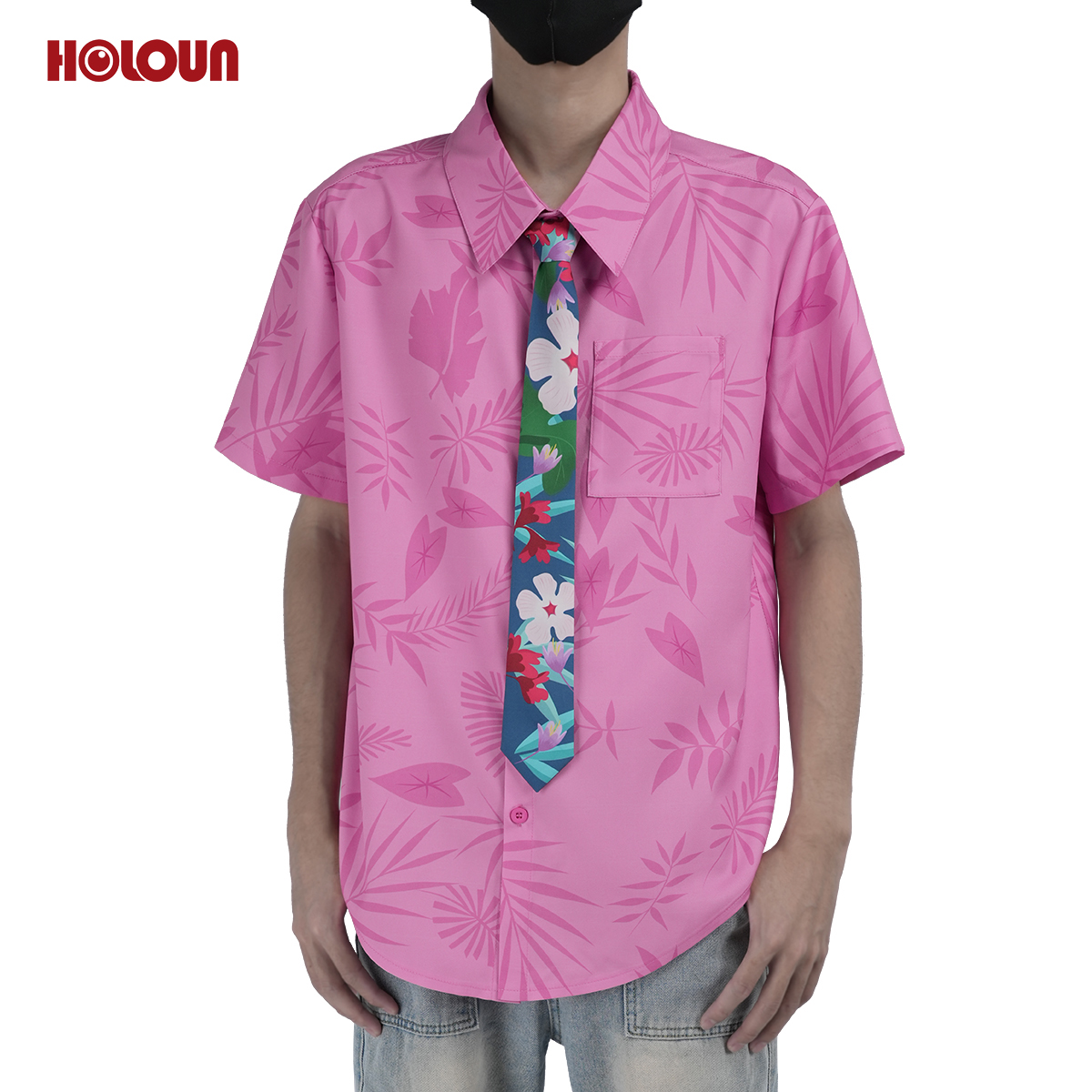 【在庫品】HOLOUN ズ一トピあ2 ニック・ワイルドのコスプレ服 pinkピンクシャツ ハロウィン仮装 衣装 クリスマス イベント ゲーム仮装 アニメ 演出服