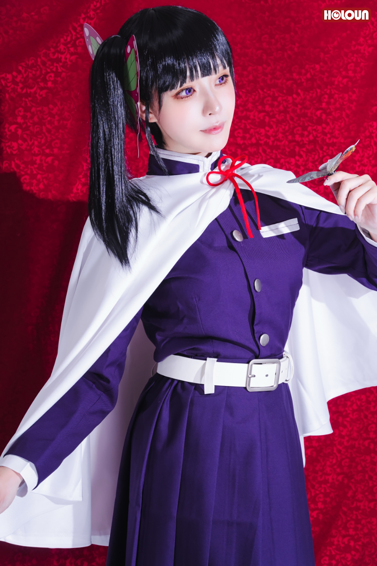 【在庫品】HOLOUN 鬼殺シリーズ KimetsU 鬼殺隊 栗花落カナヲ コスプレ衣装 ハロウィン適用 