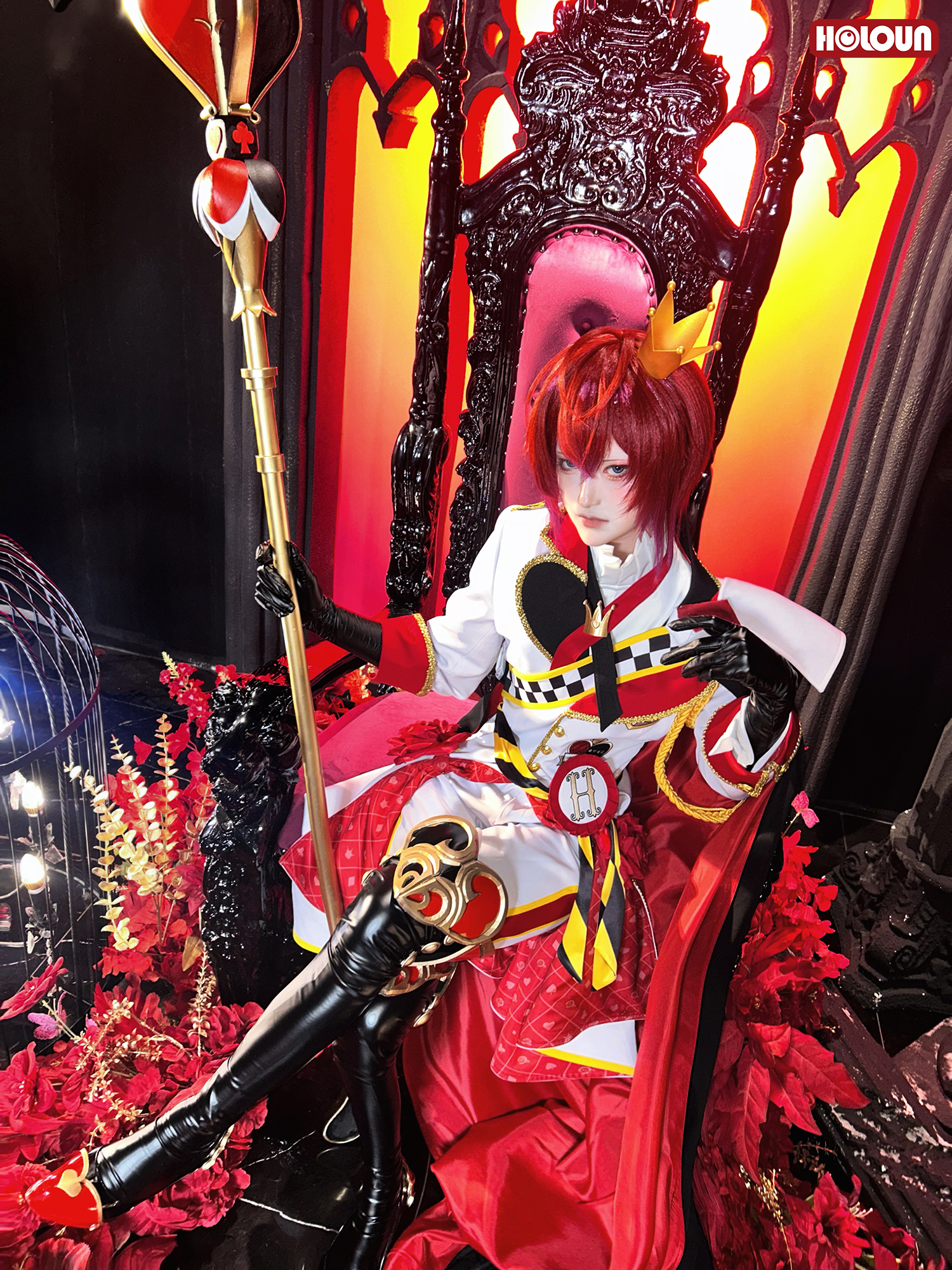 【在庫品】再生産中 HOLOUN ツイステ Twisted ハーツラビュル寮 寮服 Riddle リドル コスプレ衣装 ハロウィン適用 