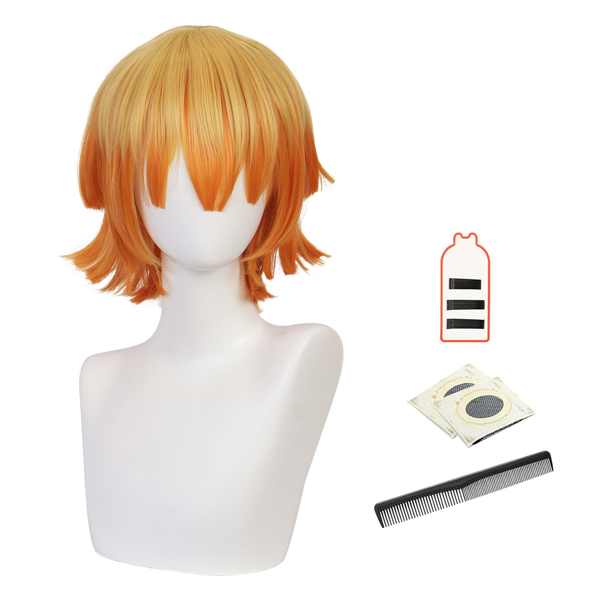 【在庫品】HOLOUN 鬼殺シリーズ KimetsU 鬼殺隊 我妻善逸 ウィッグ コスプレ道具 Cosplay 道具
