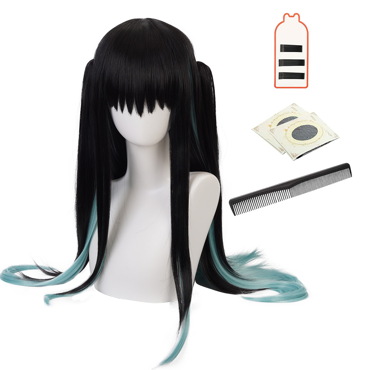 【在庫品】HOLOUN 鬼殺シリーズ KimetsU 鬼殺隊 時透無一郎 ウィッグ コスプレ道具 Cosplay 道具