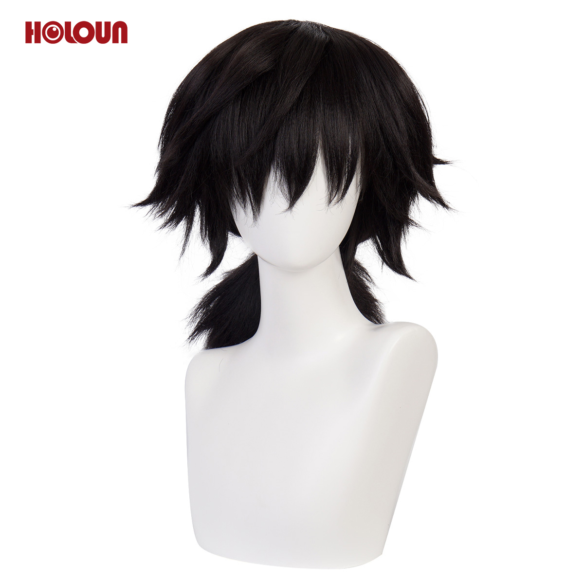 【在庫品】HOLOUN 鬼殺シリーズ KimetsU 鬼殺隊 水柱 冨岡義勇 ウィッグ コスプレ道具 Cosplay 道具