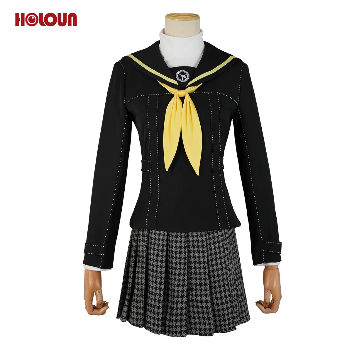 【在庫品】HOLOUN ペルソナ4 P4 八十神高等学校 久慈川理世 学生制服 刺繡スタイル コスプレ衣装 コスチューム 変身 仮装 クリスマス 祝日贈り物 ハロウィン適用 