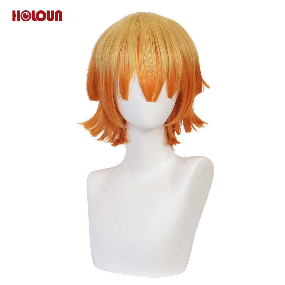 【在庫品】HOLOUN 鬼殺シリーズ KimetsU 鬼殺隊 我妻善逸 ウィッグ コスプレ道具 Cosplay 道具