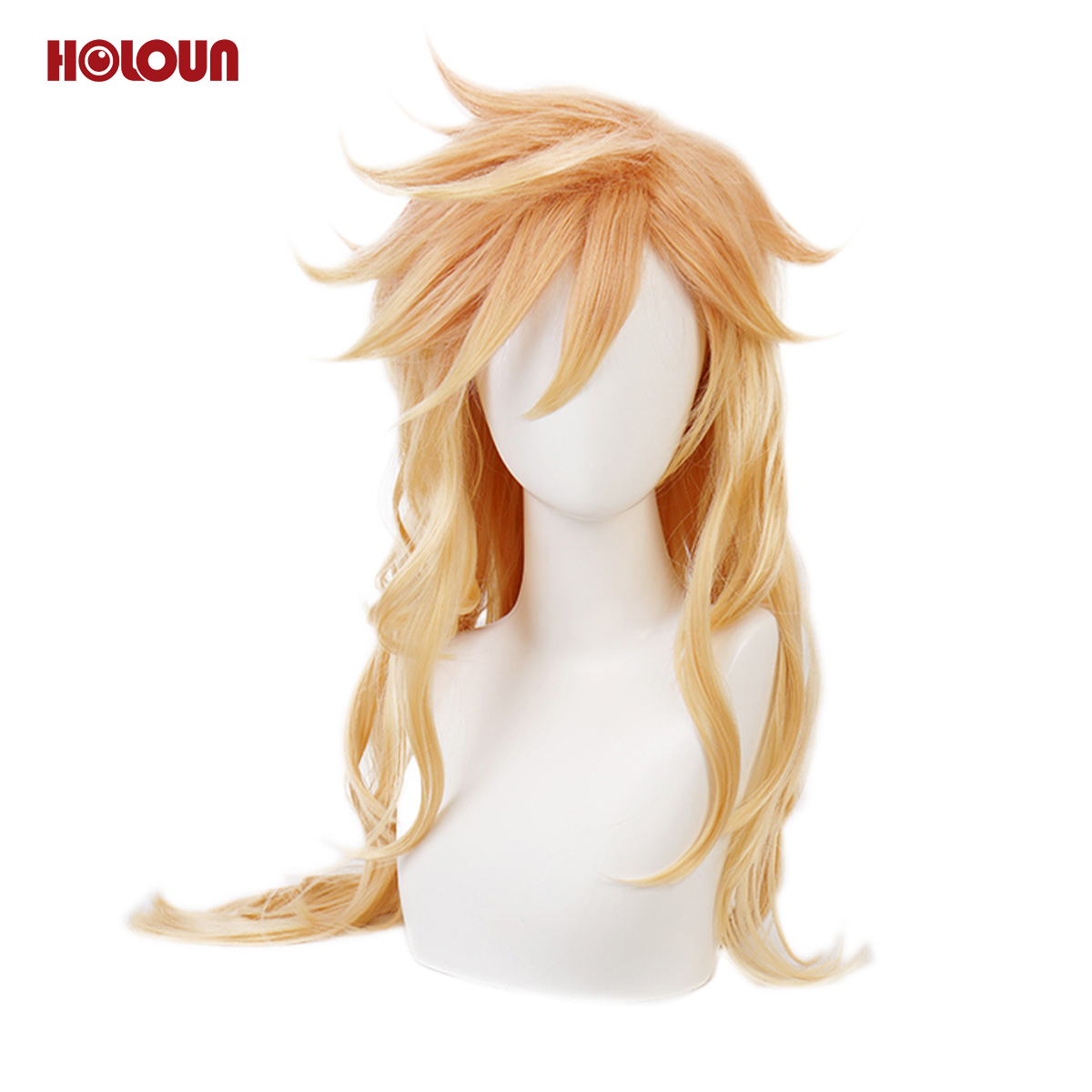 【在庫品】HOLOUN 鬼殺シリーズ KimetsU 十二鬼月 上弦・弍 童磨 ウィッグ コスプレ道具 Cosplay 道具