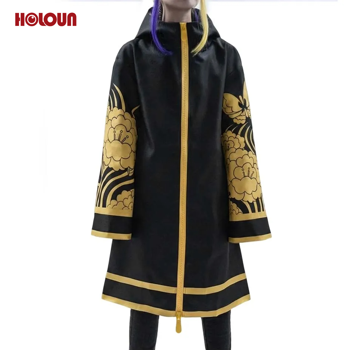 【新着商品】HOLOUN 東京卍 梵 副総長 今牛若狭(金色) 蝶の柄 上着単品 コスプレ衣装 コスチューム 変身 仮装 クリスマス 祝日贈り物 ハロウィン適用 