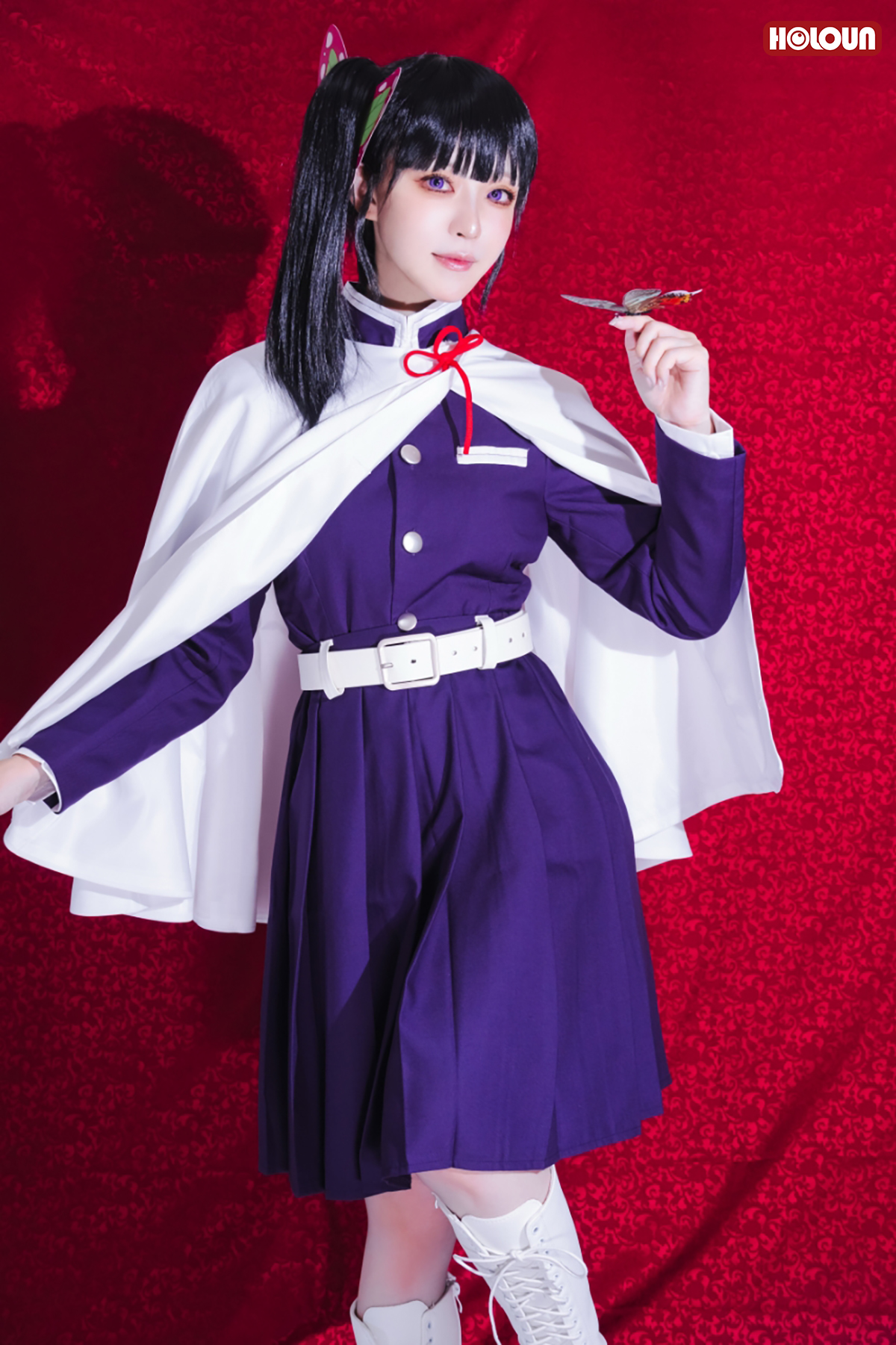 【在庫品】HOLOUN 鬼殺シリーズ KimetsU 鬼殺隊 栗花落カナヲ コスプレ衣装 ハロウィン適用 