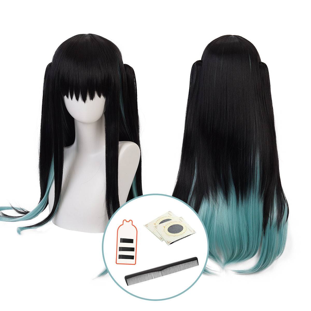 【在庫品】HOLOUN 鬼殺シリーズ KimetsU 鬼殺隊 時透無一郎 ウィッグ コスプレ道具 Cosplay 道具