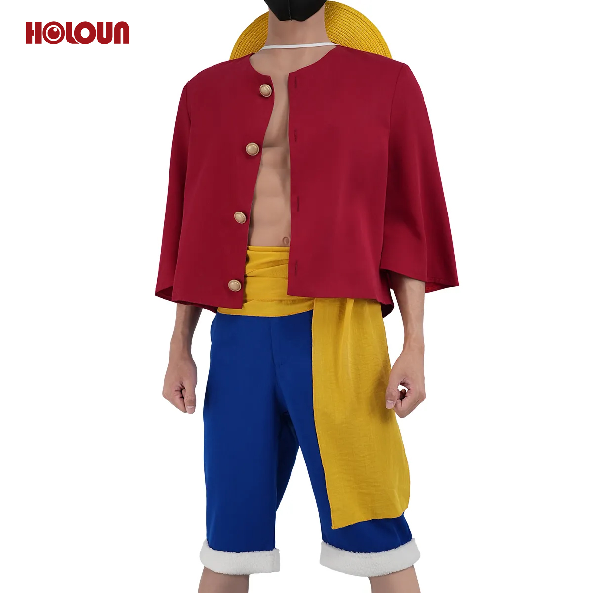 【在庫品】HOLOUN ONEピース モンキー・D・ルフィ コスプレ衣装 コスチューム 変身 仮装 クリスマス 祝日贈り物 ハロウィン適用 
