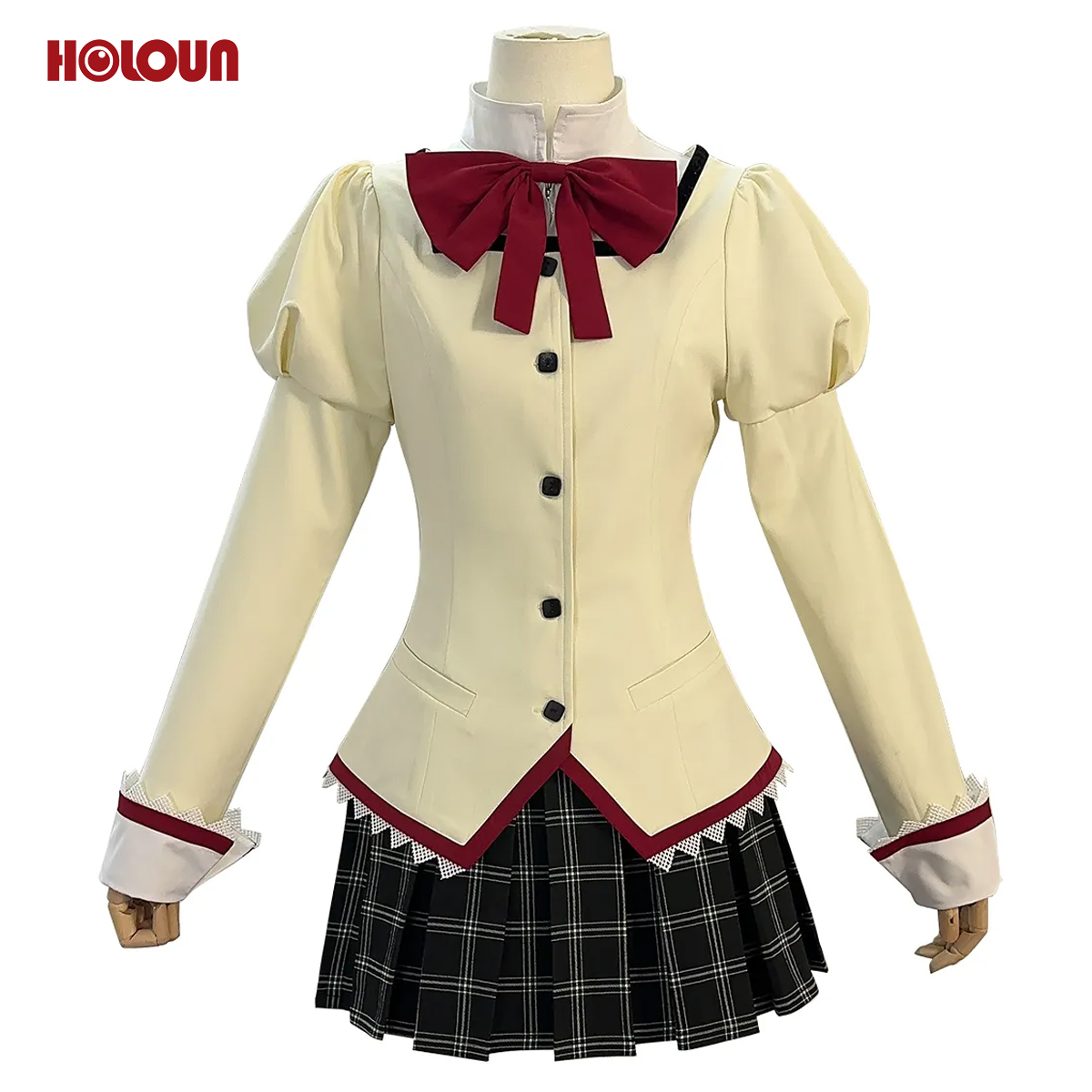 【在庫品】HOLOUN 魔法まどカマギカ 見滝原中学 劇場版廻天 制服スーツ 鹿目まどか 暁美ほむら 美樹さやか 巴マミ 佐倉杏子 コスチューム 変身 仮装 クリスマス 祝日贈り物 ハロウィン適用 