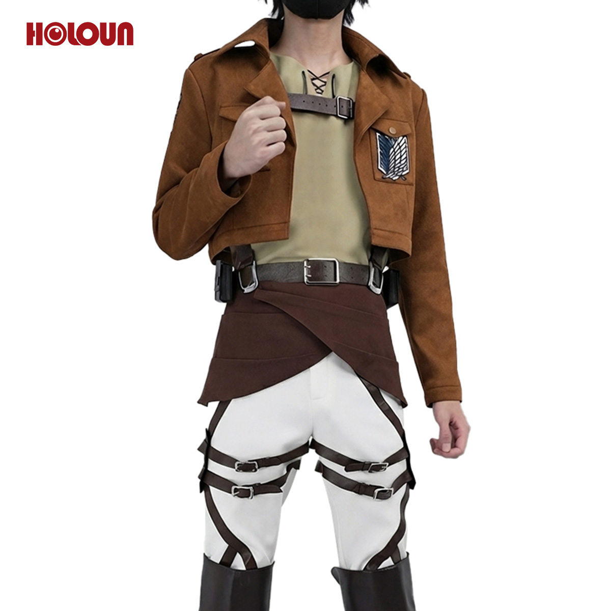 【在庫品】HOLOUN 進撃のジャイアント 巨人 調査兵団 自由の翼 エレン コスプレ衣装 コスチューム 変身 仮装 クリスマス 祝日贈り物 ハロウィン適用 