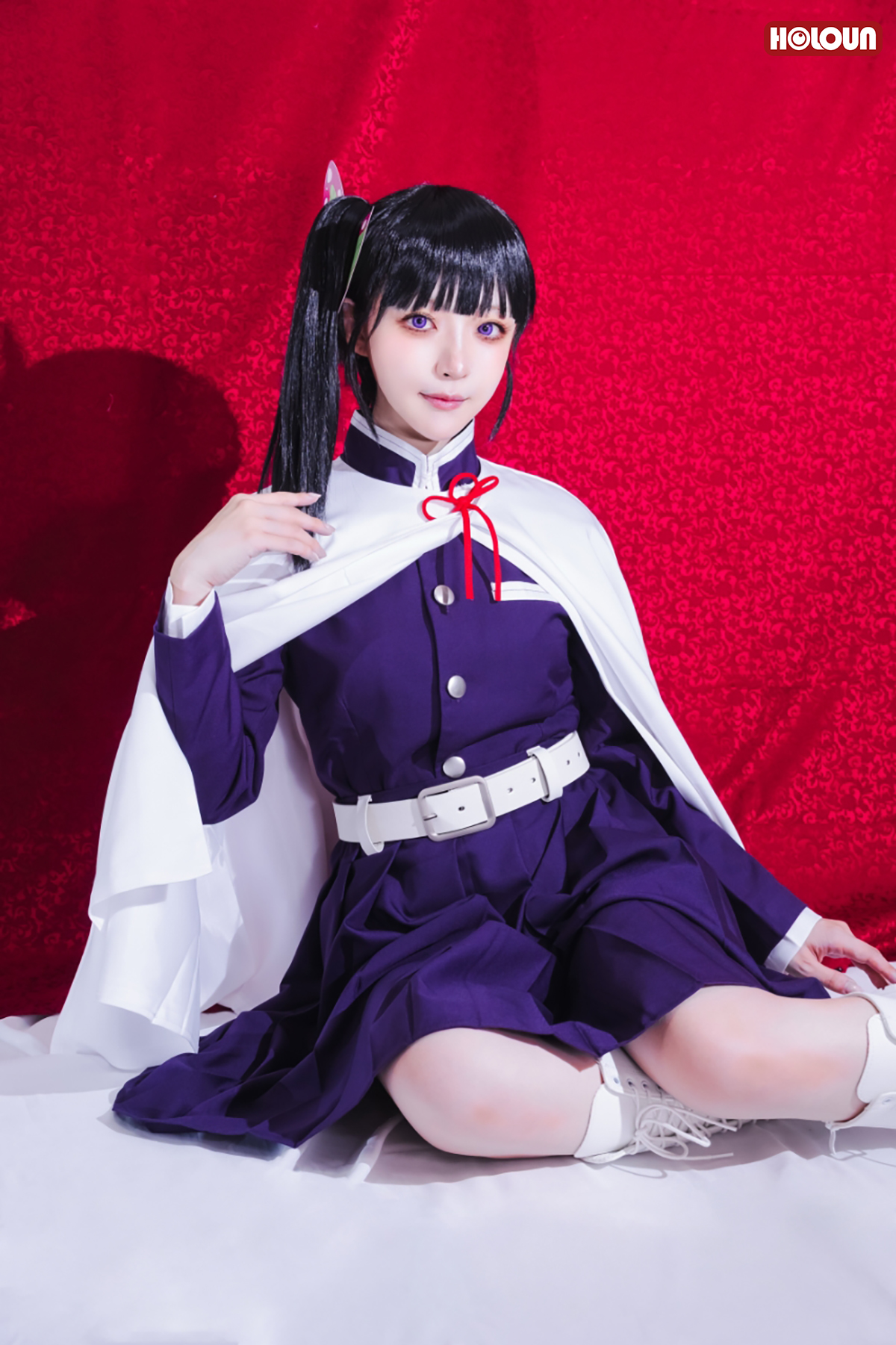 【在庫品】HOLOUN 鬼殺シリーズ KimetsU 鬼殺隊 栗花落カナヲ コスプレ衣装 ハロウィン適用 