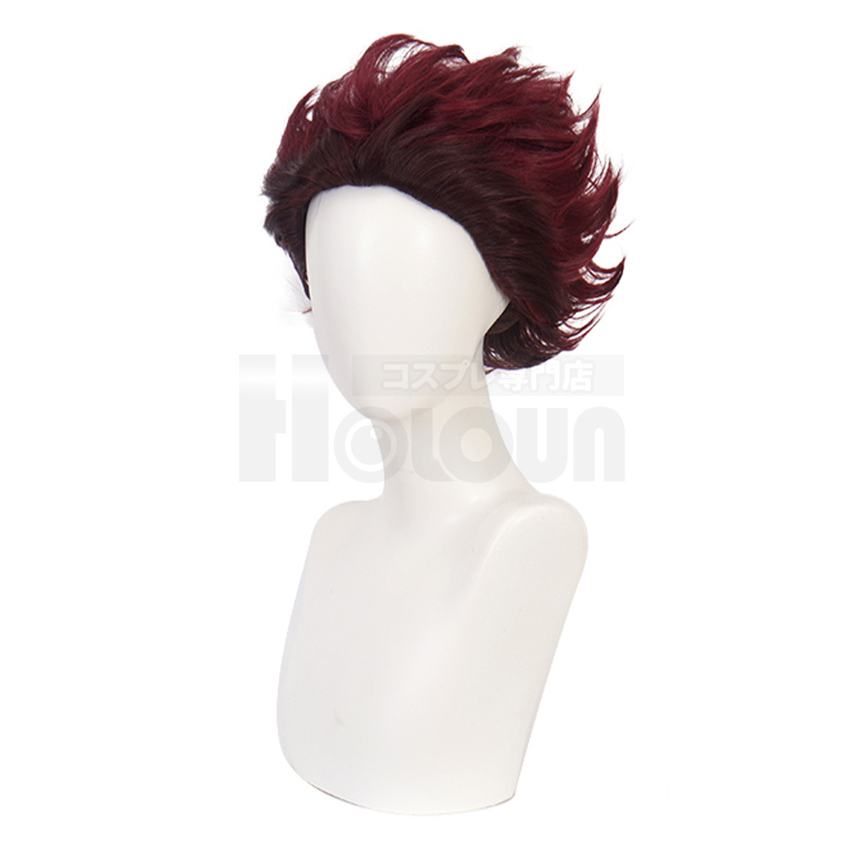 【在庫品】HOLOUN 鬼殺シリーズ KimetsU 鬼殺隊 竈門炭治郎 ウィッグ コスプレ道具 Cosplay 道具