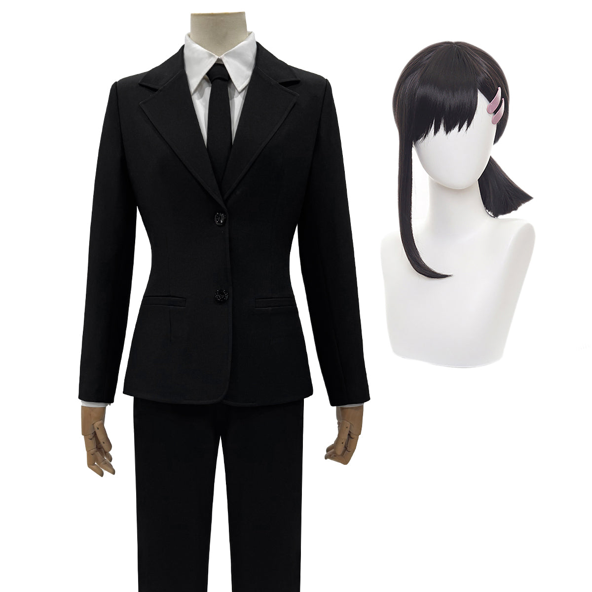 【在庫品】チェンソーマン 制服スーツ 东山コベニ ウィッグ付き コスプレ服 ハロウィン仮装 衣装 セット クリスマス イベント  アニメ 演出服