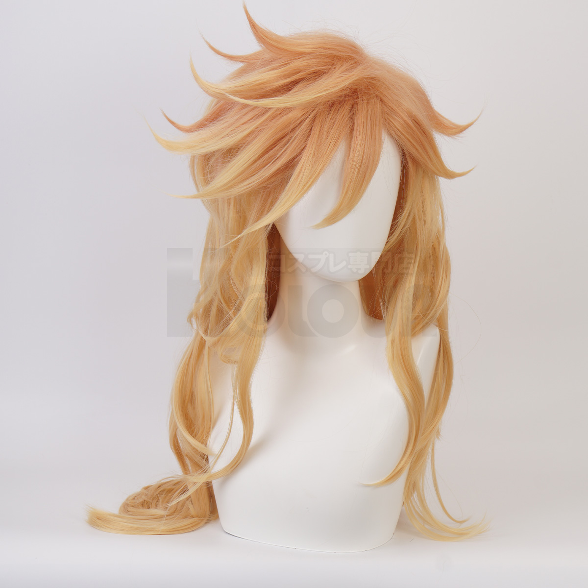 【在庫品】HOLOUN 鬼殺シリーズ KimetsU 十二鬼月 上弦・弍 童磨 ウィッグ コスプレ道具 Cosplay 道具