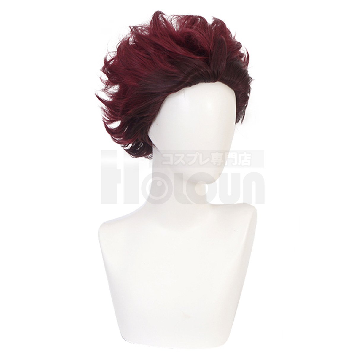 【在庫品】HOLOUN 鬼殺シリーズ KimetsU 鬼殺隊 竈門炭治郎 ウィッグ コスプレ道具 Cosplay 道具