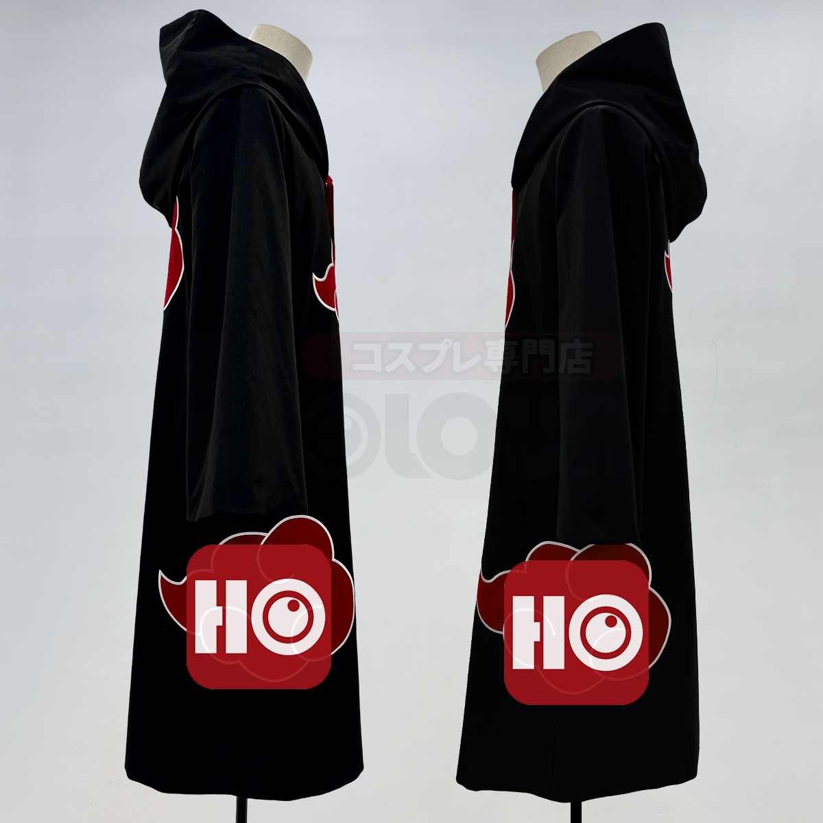 【在庫品】HOLOUN なると naルto 忍び疾風伝 忍者 暁・鷹小隊のコート コスプレ衣装 ハロウィン適用 
